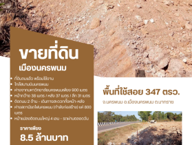 ขายที่ดินถมแล้วด่วน ทำเลทองใจกลางเมือง นครพนม